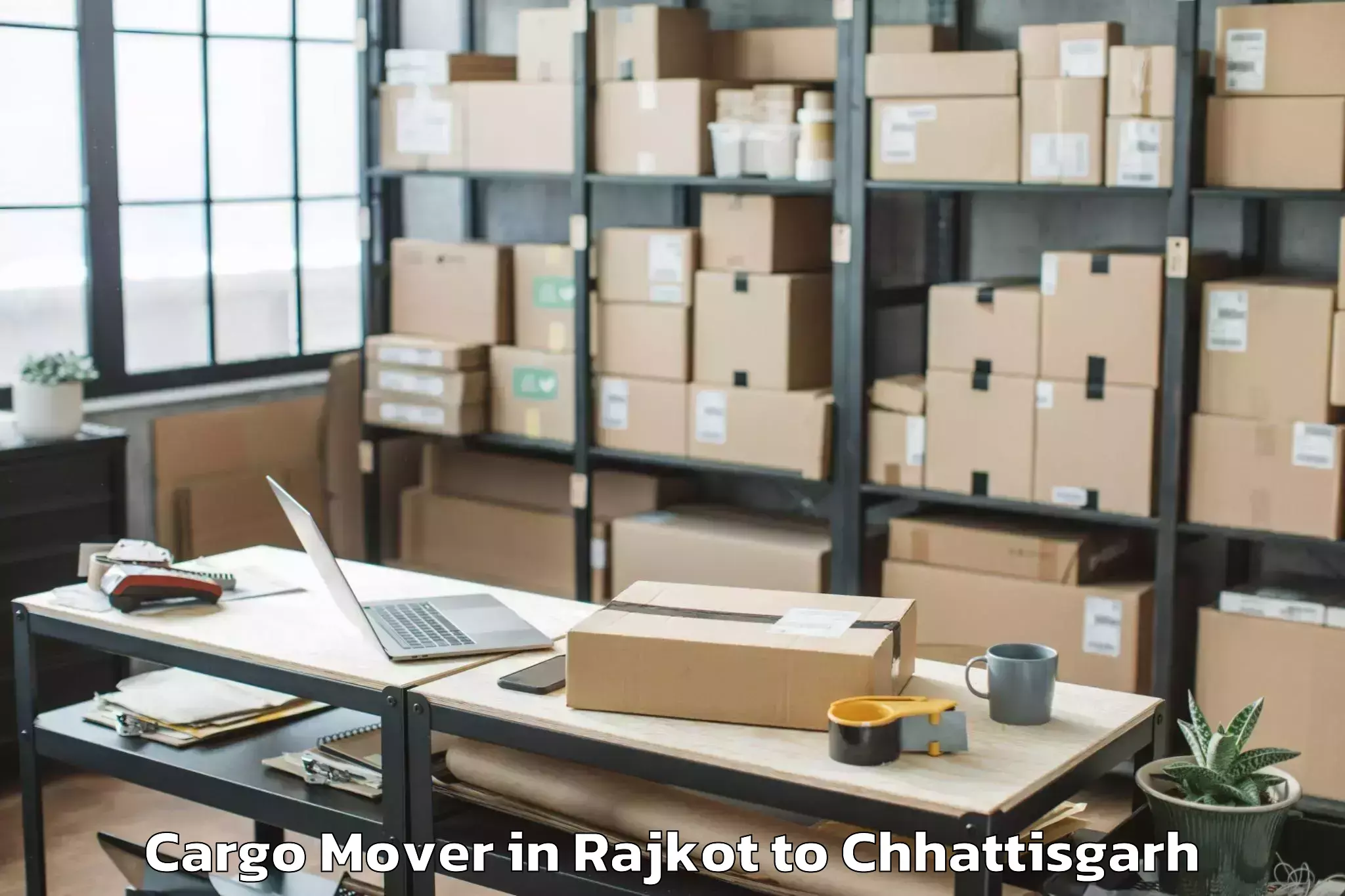 Top Rajkot to Chhattisgarh Kamdhenu Vishwavi Cargo Mover Available